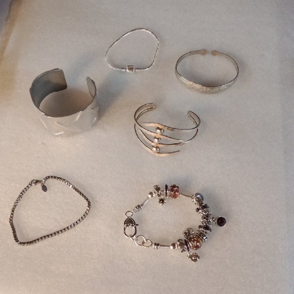 6 Piece Bracelet Bundle 3 Stamped #A426